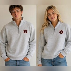 Auburn Quarter Zip Embroidered Pullover 🐅